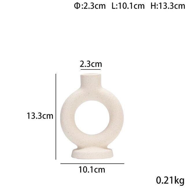 Favori Japandi Ceramic Candle Holder | S 10x13 cm