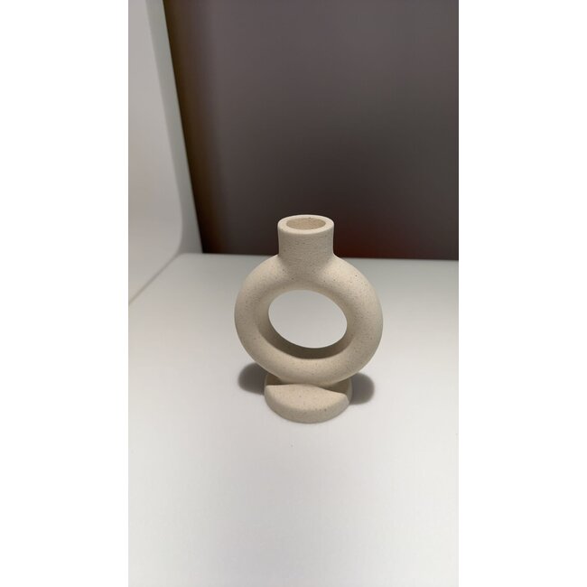 Favori Japandi Ceramic Candle Holder | S 10x13 cm