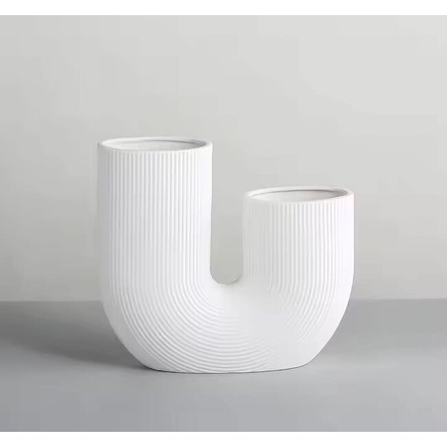 Favori Vaas Japandi Keramiek Wit 18x16cm | FV-109