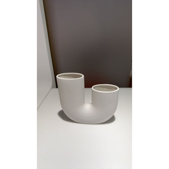 Favori Vaas Japandi Keramiek Wit 18x16cm | FV-109