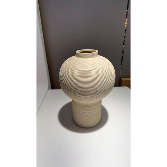 Favori Vaas Japandi Keramiek Creme 17x24cm | FV-128