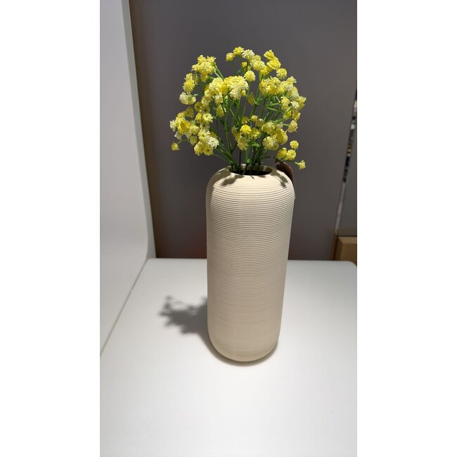 Favori Japandi Ceramic Vase | Cream 11x25 cm