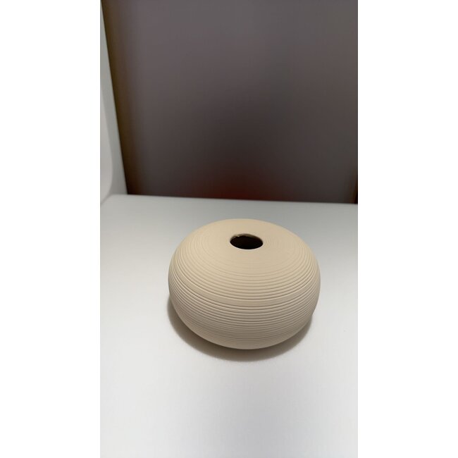 Favori Vaas Japandi Keramiek | Rond Creme 8x15cm