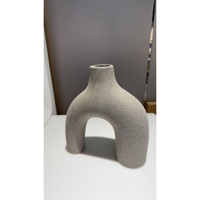 Favori Japandi Ceramic Vase Grey | 21x24 cm