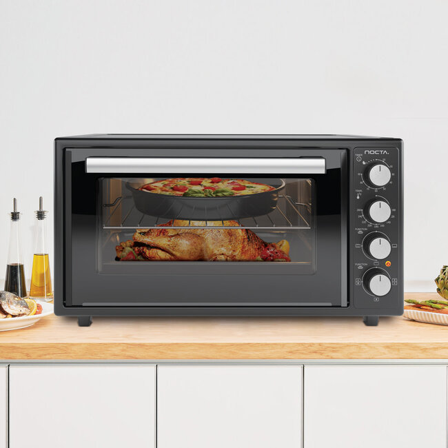 Nocta Electrische hetelucht oven zwart | 50 Liter