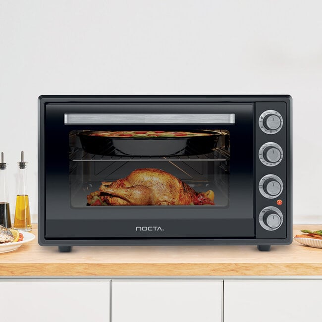 Nocta Electrische hetelucht oven zwart | 70 Liter