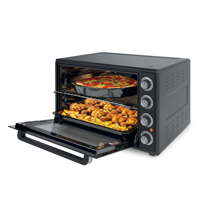 Nocta Electrische hetelucht oven zwart | 70 Liter