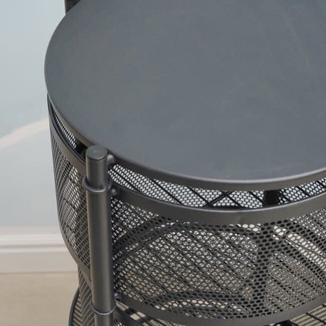 Keukentrolley 5-laags Rolwagen Rond | Zwart