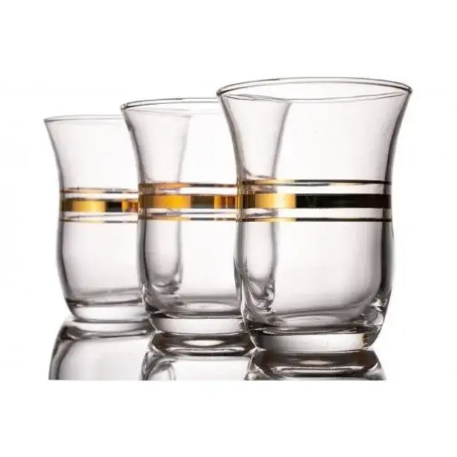 Pasabahce 6 Cihangir Theeglazen Goud | 95ml