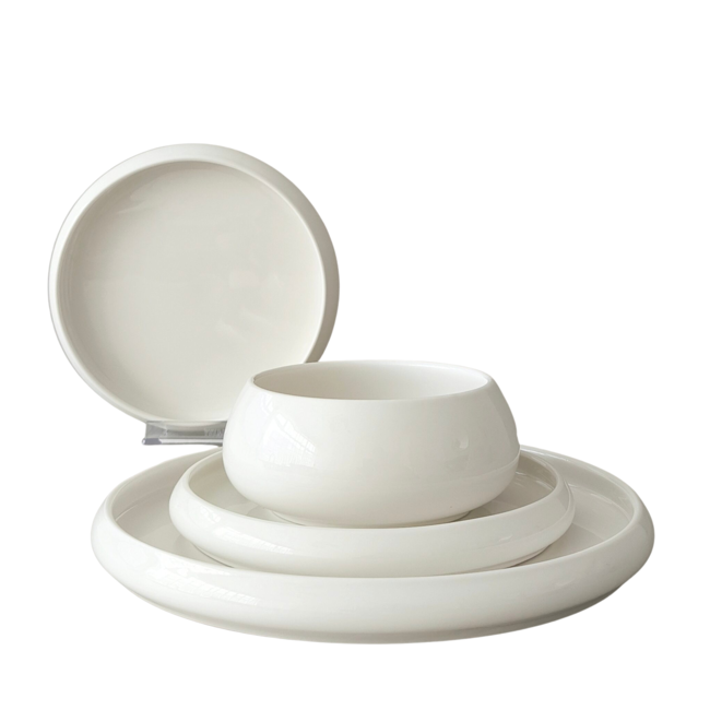 Chubby 24-Piece Dinner Set | 6-Person | White