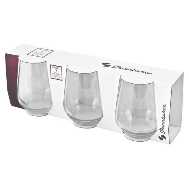 Pasabahce 3 Allegra Drinking Glasses | 425ml