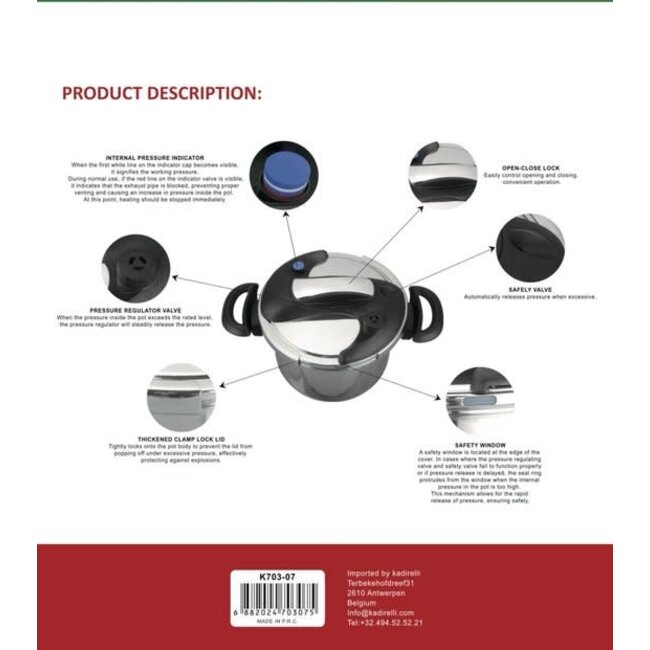 Kadirelli Pressure Cooker | 7L