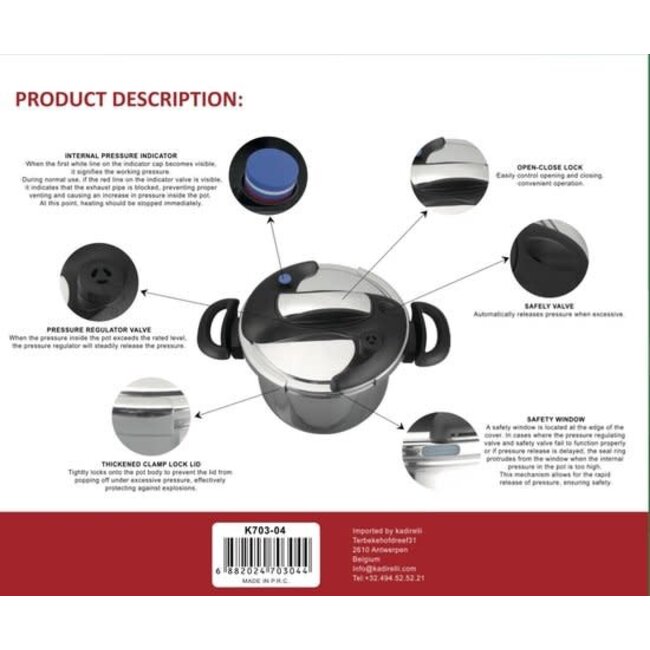 Kadirelli Snelkookpan | 4L
