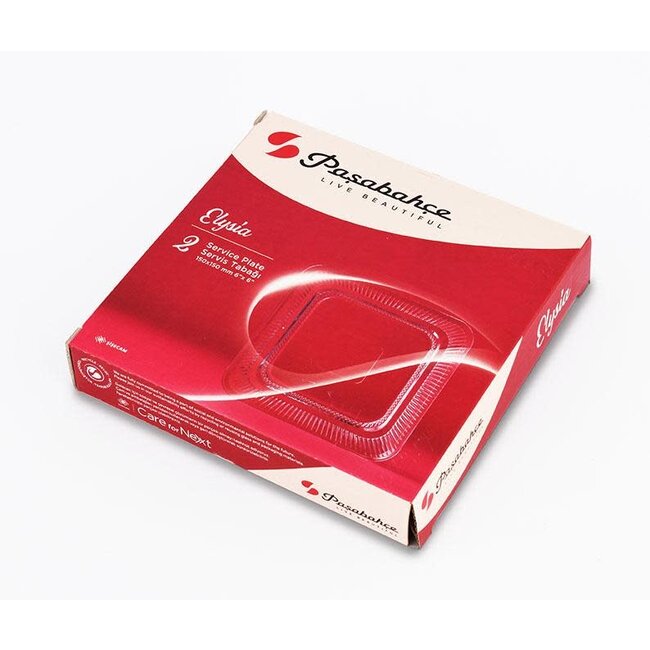 Pasabahce 2 Elysia Glass Serving Plates | 150 x 150 mm