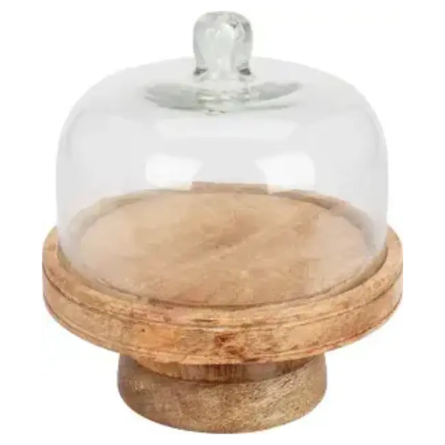 Taartplateau met Stolp Mangohout | 19X17CM