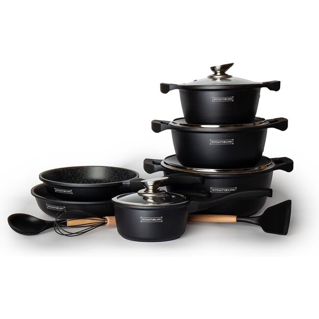 Royalty Line® 13-Piece Cookware Set | Black