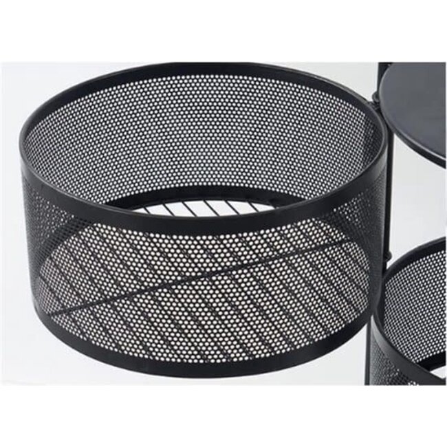 Bavary 4-Tier Kitchen Trolley | Round Storage Cart