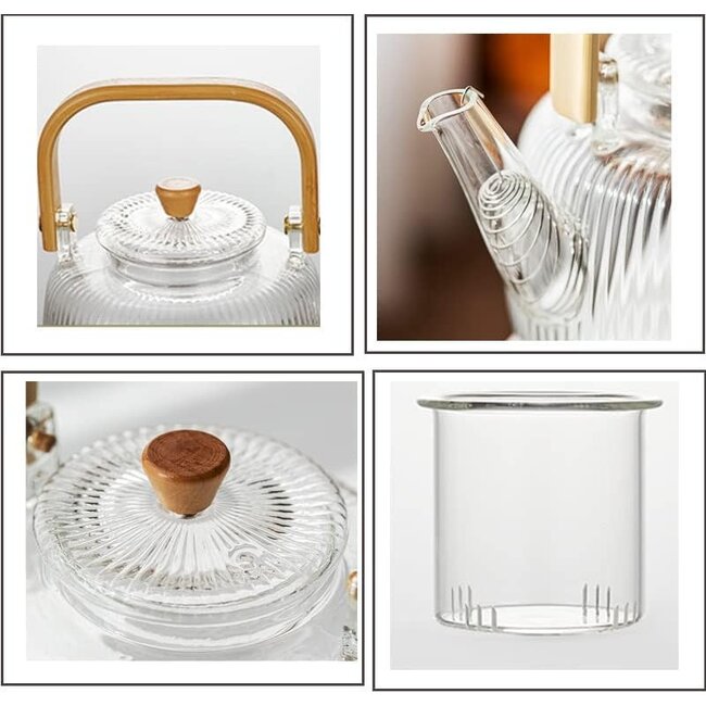 Almina Freya Tisana Glass Teapot | 1000 ml