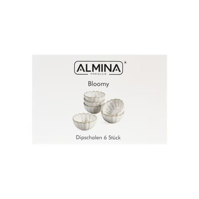 Almina 6 Bloomy Dipschalen | 9x4,5cm