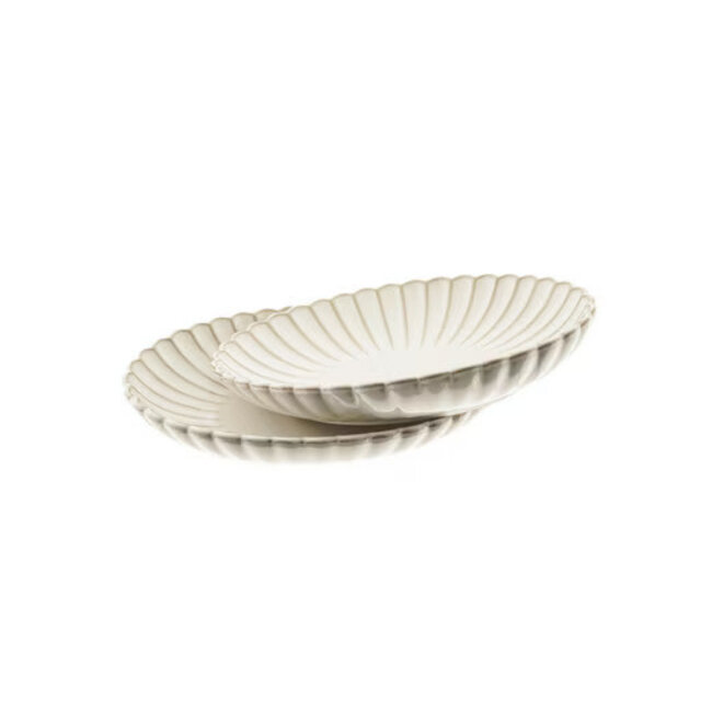 Almina Bloomy Oval Serving Dishes | Set of 2 | 22.5 x 16 cm