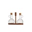 Almina Luana Con Due Olieflessen met Acacia Houder | 2x350ml
