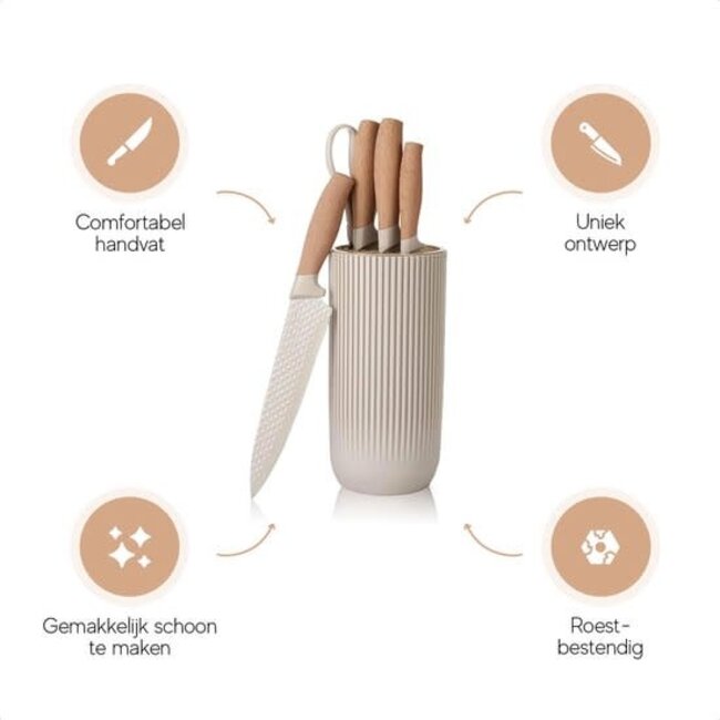 Royalty Line Messenset | 7-Delig Creme