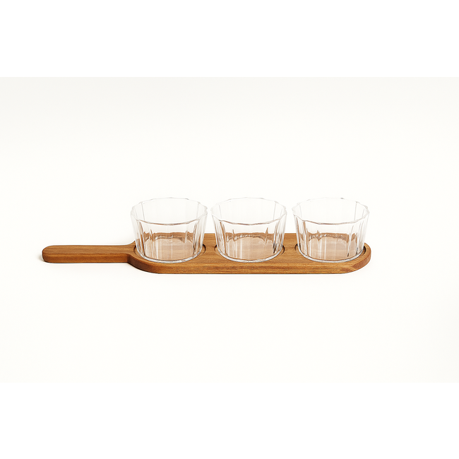 Almina Luana Buccia Snack Bowl Set | 3 Glass Bowls