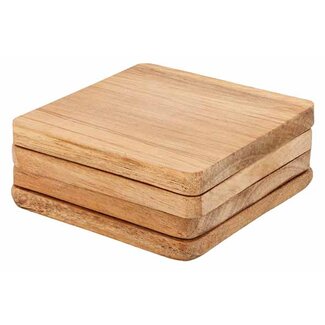 Cosy & Trendy Acacia Wood Coasters | 10x10 cm