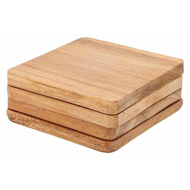 Cosy & Trendy Acacia Wood Coasters | 10x10 cm