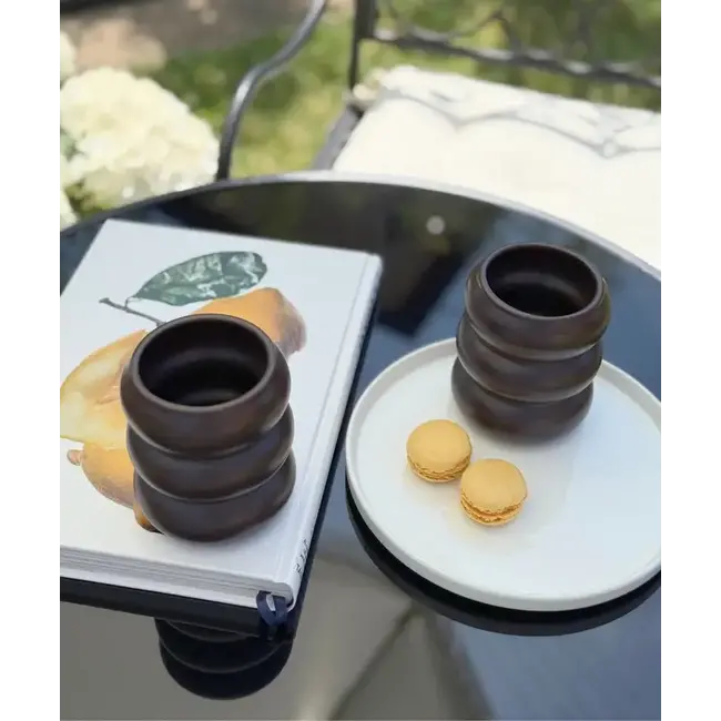 ZOHA 2 Wave Ceramic Mugs | Mocha | 400ml