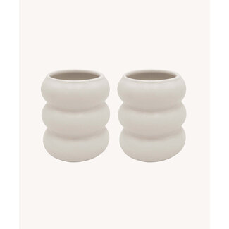 ZOHA ZOHA 2 Wave Ceramic Mugs | Beige | 400ml