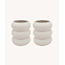 ZOHA 2 Wave Ceramic Mugs | Beige | 400ml