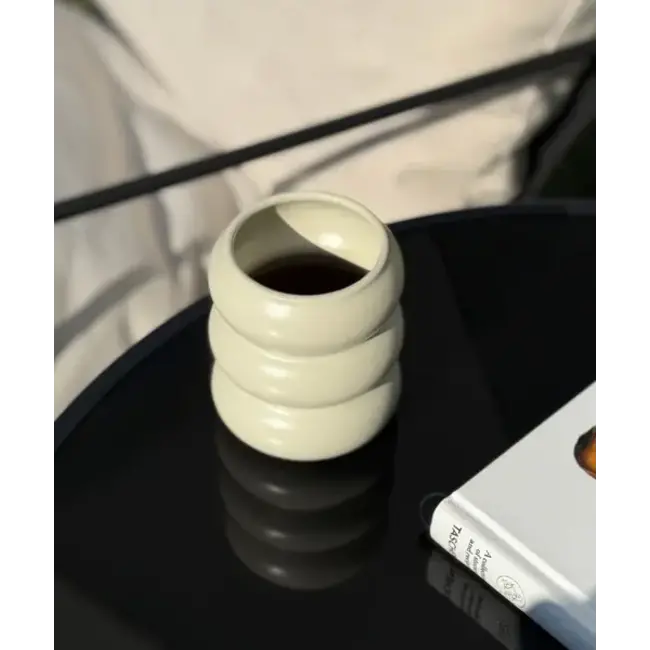 ZOHA 2 Wave Ceramic Mugs | Beige | 400ml