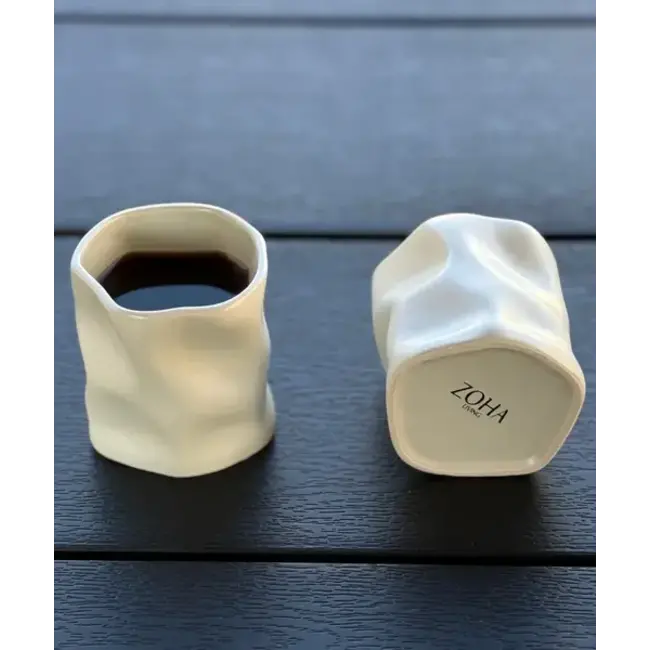 ZOHA 2 Diamond Ceramic Mugs | Beige | 290ml