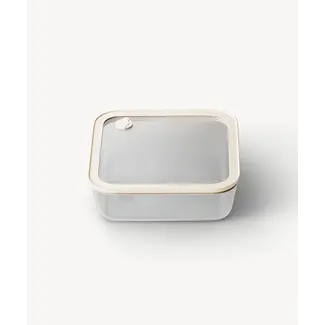 ZOHA ZOHA Glazen Vershouddoos Vierkant Beige | 1150ml