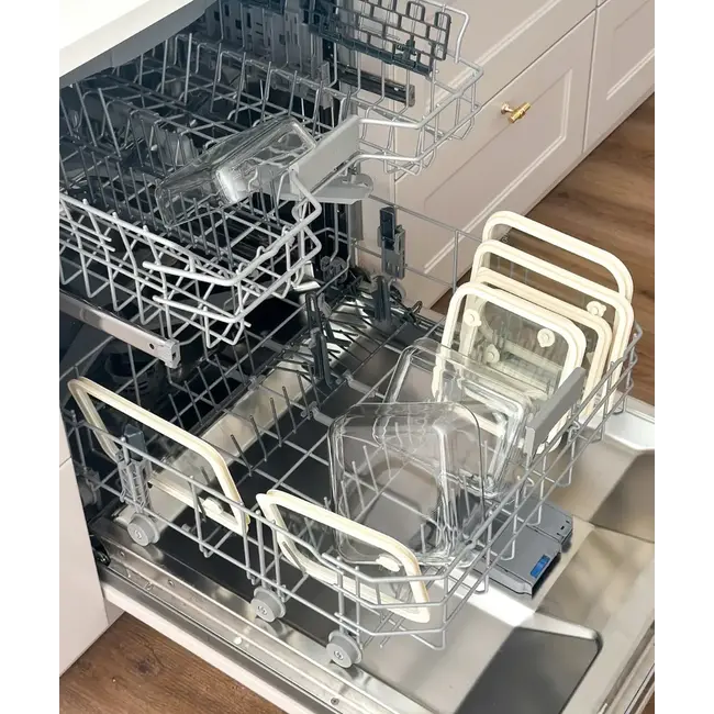 ZOHA Glazen Vershouddoos Vierkant Beige | 1150ml