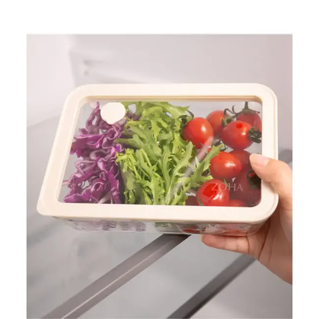 ZOHA Glass Food Container Rectangular Beige | 820ml