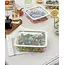 ZOHA Rectangular Glass Food Container Beige | 1550ml