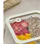 ZOHA Rectangular Glass Food Container Beige | 1550ml