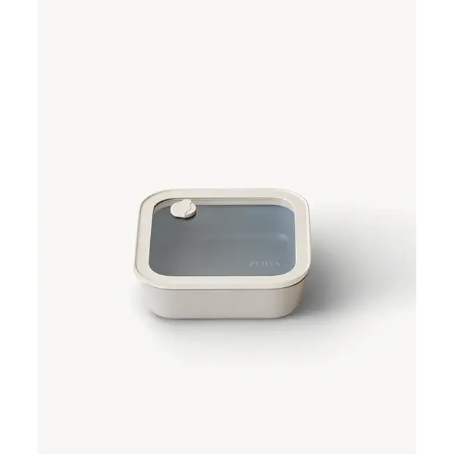 ZOHA Food Container Square Beige Ceramic Look | 600ml