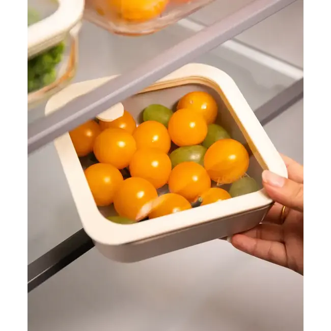 ZOHA Food Container Square Beige Ceramic Look | 600ml