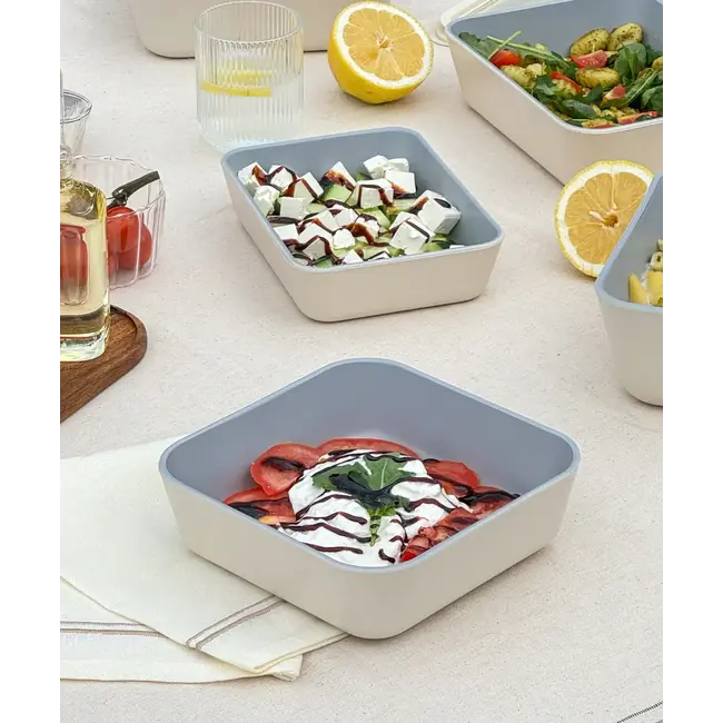 ZOHA Food Storage Container Square Beige Ceramic Look | 1150ml