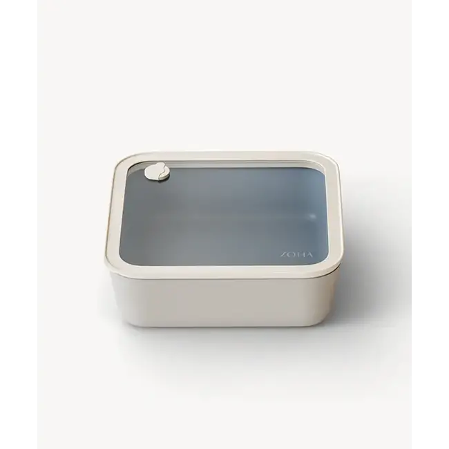 ZOHA Food Container Square Beige Ceramic Look | 1940ml