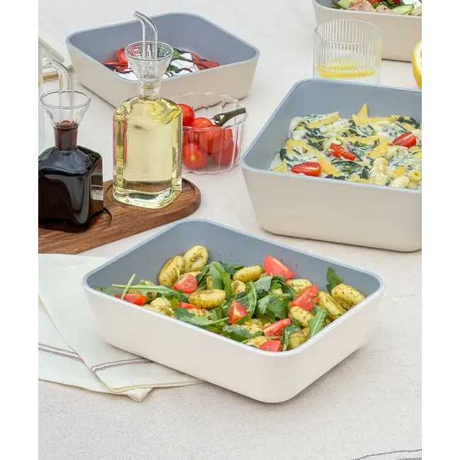 ZOHA Glazen Vershouddoos Rechthoek Beige Keramisch | 1550ml