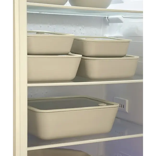 ZOHA Rectangular Food Container Beige Ceramic | 2650ml