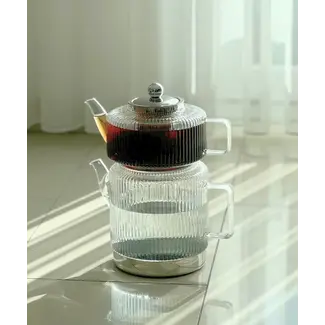 ZOHA ZOHA 1 Stripe Glazen Theepot XL | 3L
