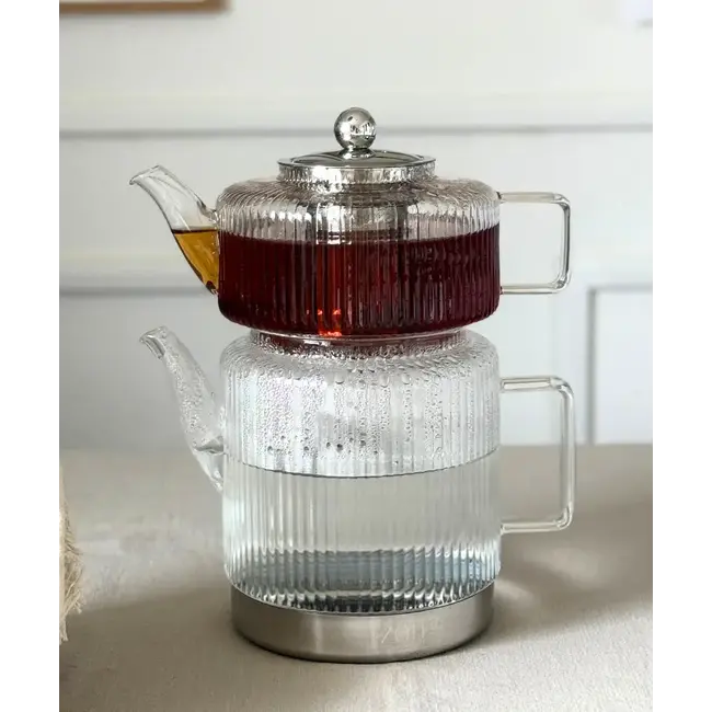 ZOHA 1 Stripe Glass Teapot XL | 3L