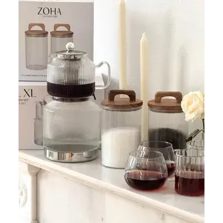 ZOHA ZOHA 1 Ribble Glazen Theepot XL | 3L