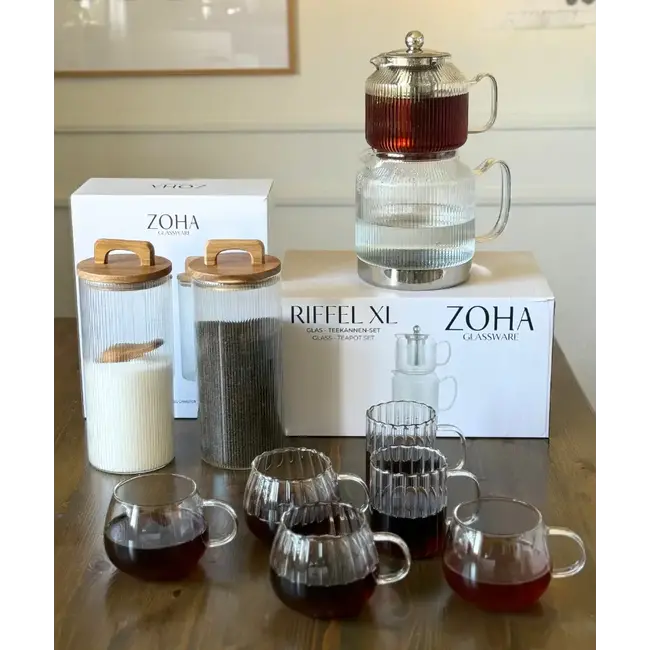 ZOHA 1 Ribble Glazen Theepot XL | 3L