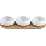 Bavary 3 Chubby Snack Bowls with Wooden Stand